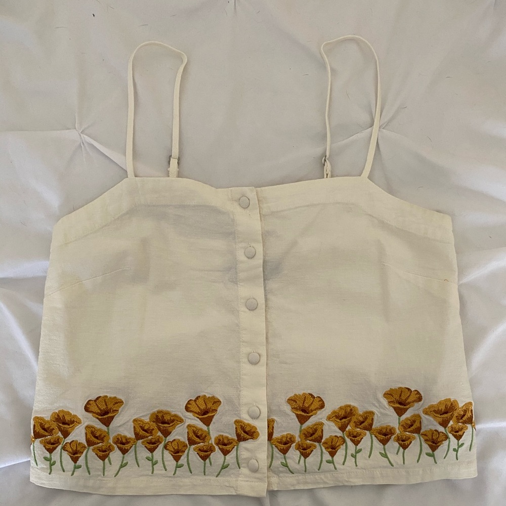 cropped floral top